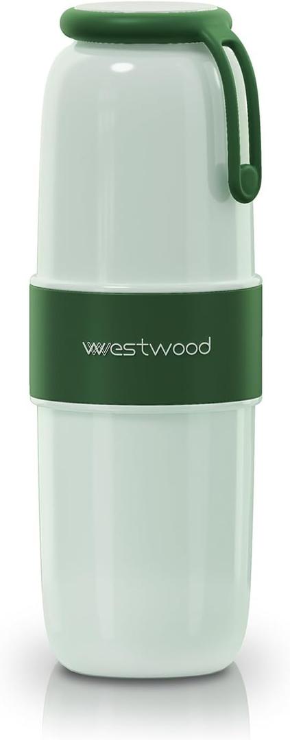 Transparent Toothbrush Travel Case with Cover Portable Toothbrush Holder and Rinse Cup with Silicone Handle, Large Toothpaste Storage Container for School, Camping, Business Trip, Bathroom