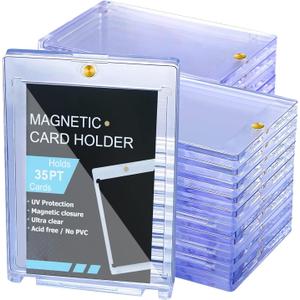 50ct Magnetic Card Holder 35pt, Card Case Holder for Trading CardsCard Protectors Hard Plastic, Card Sleeves Display Case for Baseball Card Sports Cards