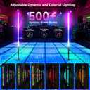 6Pack 4ft RGB Tube Light Portable 5000mAh Battery Powered with Stand Handheld Color Neon Light Bar LED Video Light with Bag for Photography DJ Dance Party Stage Painting Photo Booth Lighting