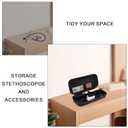 2 x Stethoscope Case for 3M Littmann Classic III, Lightweight II S.E, MDF Acoustica Stethoscope, Medical Assistant Essentials Hard case with Divider Interlayer for Nurse Accessories (Black)