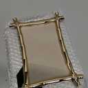 Bamboo Style Picture Frame 4x6 Inches, Classic Home Collection Photo Frame, Metal Modern Decoration Frame (Gold)