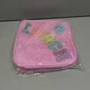 Insulated Lunch Bag With Adjustable Shoulder Strap, Nylon Preppy Lunch Box Large Insulated Lunch Bag Reusable Lunch Tote Bag with Smiley Preppy LunchBag for Girls School Travel Picnic (Pink)