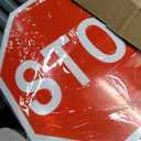 Kanayu 1 Pcs 18x18 Inch Double Sided Stop/Slow Paddle Signs Reflective Stop Slow Sign Flagger with Telescopic Pole Handheld Guard Paddle for Road Traffic Construction, 18'' Paddle Sign 60" Pole