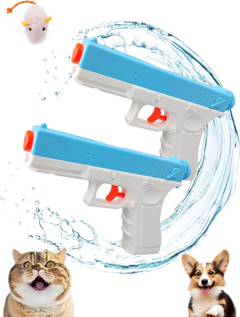 Squirt Guns for Cats Dogs Training, Cat Deterrent, Water Pistols for Dogs Cats Pets Training, Size for Adults, 4 Pack