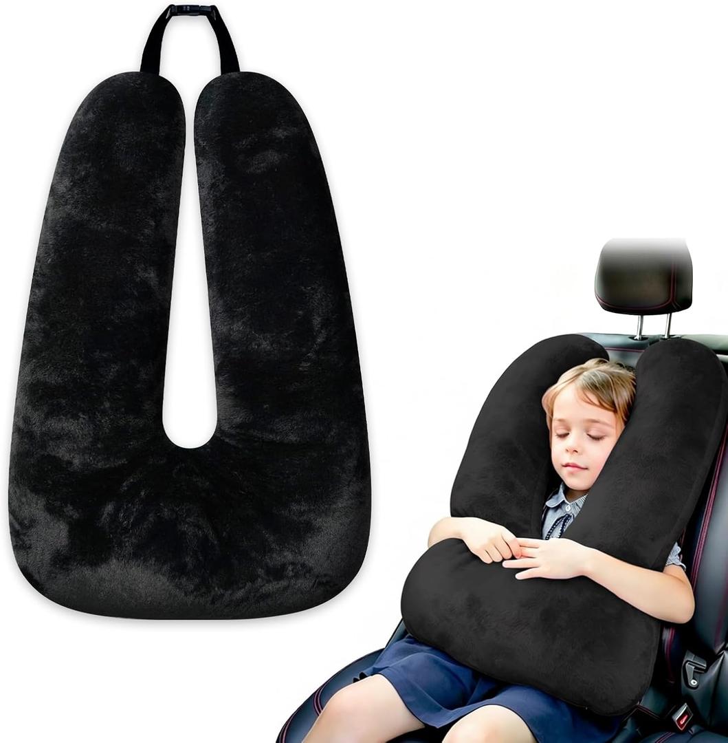 Atablyn Kids Neck Pillow for Travel Provides Double Support to The Head and Neck in Any Sleeping Position on Flights, Car, and at Home, Comfortable Airplane Travel Pillow