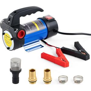 Orion Motor Tech Diesel Transfer Pump, 12V Fuel Transfer Pump, 12 gpm Portable Electric Fuel Pump for Oil Change, Automotive Marine Self Priming Oil Extractor Pump Suction Pump, Oil Not Included