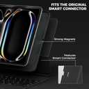 ProCase Magic Keyboard Compatible Case for iPad Pro 11 Inch M5 2025/M4 2024, Slim Magnetic Cover Lightweight Case with Pencil Holder for for iPad Pro 11" [Keyboard Not Included] -Black