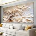 Abstract Canvas Wall Art Decor Botanical Flower Tree Wall Art 24" X 48"