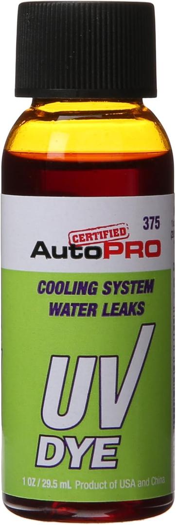 Certified A/C Pro Car Air Conditioner Leak Detector Dye, Leak Detection UV Dye for Cars and Radiators, 1 Oz, InterDynamics