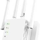 WiFi Extender, WiFi Extender Signal Booster Dual-Band(5.8G&2.4G) Wireless Repeater Coverage to 12880 sq. ft & 105 Devices, 1-Tap Setup, Supports Ethernet Port, Faster Speed
