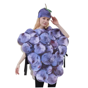 Onesie Women, Grapes Costume, Funny Realistic Fruit Onesie Women Polyester One Size Grapes Bunch for Funny Food Party For Adult One Size
