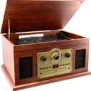 iLive 6-in-1 Bluetooth Turntable Music System, (ITTB610LW)