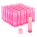 50 Pcs 5.5g Twist-up Lip Balm Tubes,Empty Plastic Lip Gloss Balm Containers Rotatable Deodorant Containers for DIY Homemade Lipsticks, Chapsticks and Homemade Solid Perfume,Pink