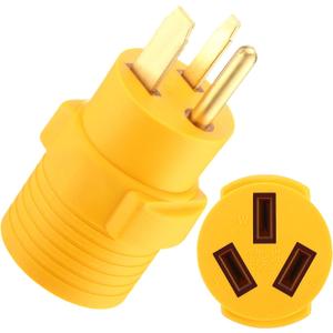 Kanayu 50Amp NEMA 6-50P to 10-50R Welder to Stove Adapter, 3 Prong Welder Male to 3 Prong Stove, Oven Female Adapter