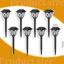 GIGALUMI 6 Pack Solar Lights Outdoor Waterproof, LED Solar Garden Lights, Outdoor Decorations, Garden Decor for Yard, Patio, Landscape, Planter, Walkway (Warm White)
