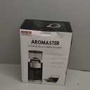 Aromaster Conical Burr Coffee Grinder with 25 Grind Settings,Adjustable 2-12 Cups Timer,Coffee Bean Grinder,3-Ear Portafilter Holder, Anti-static Design,Cleaning Brush Included,Premium Black