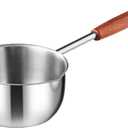 Mini Butter Warmer Small Sauce Pan Milk Warmer Pot Small Pot for Melting Chocolate and Candy Making with Long Handle for All Stoves Multipurpose Use for Cooking Tri-Ply Stainless Steel (5.3oz/500ml)