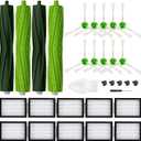 22 Pack Replacement Parts for iRobot Roomba i7 i7+ i3 i3+ i4 J7J7+/Plus i6 i6+ i5+j5+ i8 +/Plus E5 E6 E7 I & E & J Series Vacuum Cleaner, 2 Set of Roller Brush & 10 Filters & 10 Side Brushes