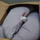 Momcozy Pregnancy Pillow with Cooling Cover, Dreamlign U Pro Maternity Pillow with Adjustable Leg Pillow - Support for Back, HIPS, Belly, Legs for Pregnant Women, 50-72 Inch Full Body Pillow, Grey