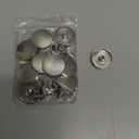 uxcell 24 Pcs Flat Head Button Stud 20mm Screw Back Rivets Stud Set Round Purse Feet Metal Studs Rivet Nailhead Buckle Button Rivet for DIY Leather Crafts Belt Strap, Black