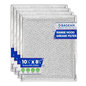 Bagean Stove Hood Vent Filter 10.5" x 8.75" 97006931 Compatible with Broan Range Hood Filter Replacement BP29 - Fit's Nutone Kitchen Exhaust Fan - Blocks Grease & Filters Over Oven Air (4-Pack)