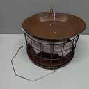 Kingsyard Bluebird Feeders for Outdoors Hanging, All Metal, Cage Bird Feeder with Tray, Squirrel Proof & Weatherproof, Easy to Refill & Clean (Brown)