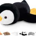 Niuniu Daddy 20" | 3.3 Pound Penguin Weighted Stuffed Animals for Adults Kids, Large Pillowfort Plush Animal Toys for Baby, Big Body Pillow for Gift Present Birthday Christmas Valentine Thanksgiving (Medium)