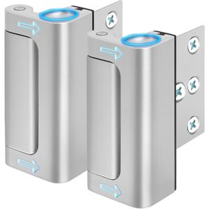 2 x Home Security Door Lock Child Proof Door Reinforcement Lock for Kids Safety Withstand 800lbs Metal Door Lock Security Front Child Safety Door Latch Lock Top High Security Door Locks for Interior Lock