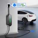 Level 1 & Level 2 EV Charger 16Amp 110-240V,17ft Cable, Portable Electric Vehicle Charger with NEMA5-15P & 6-20 Plug Compatible for SEA J1772 EV Cars for Home and Outdoor (Black)