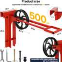 Hoisting Wheel with Long Handle 500Lbs Ladder Hoist Pulley System