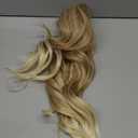 Claw Clip Ponytail Extension 18" Clip in Wavy Ponytail Hair Extensions Long Pony Tails for Women Extensions Ash Blonde Mix Light Bleach Blonde Wave Hairpiece