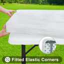 Smiry Square Table Cloth, Waterproof Plastic Table Cover, 34" x 34"