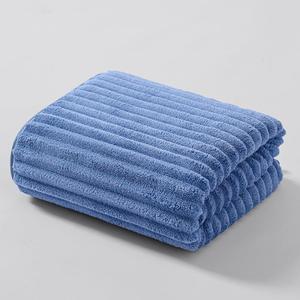 28X56 Inches Premium Bath Towel, Durable Microfiber Coral Velvet Highly Absorbent Towels - Multipurpose Use as Bath Fitness, Bathroom, Shower, Sports, Yoga TowelBlue