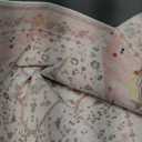 Area Rug - Vintage 5x7 Non-Slip Backing Area Rugs Light Pink Soft Faux Wool Carpet Foldable & Machine Washable Rugs for Living Room Bedroom Dining Room Nursery Home Office