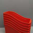 Storex Small Book Bin  Interlocking Plastic Organizer for Home, Office and Classroom, Red, 6-Pack (71109U06C)