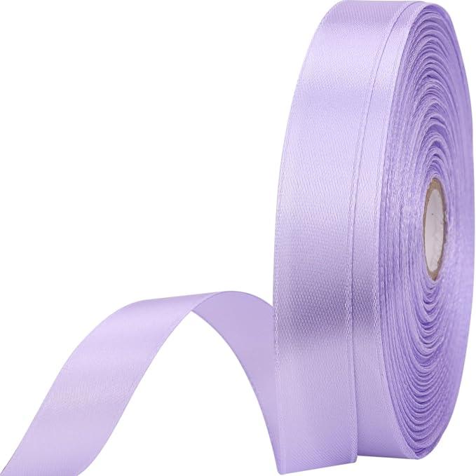 5/8 inches 50 Yard Lavender Satin Ribbon for Gift Wrapping, Wedding, Crafts, Christmas,Easter, Floral, Hair, Invitation Decorations and More