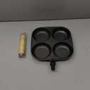 Cast Iron Egg Frying Pan 4 Hole, Omelette Pancake Pan, Fast Breakfast Pan for Eggs Pancakes Plett Crepes, Suitable for Gas Stove & Induction Cookware, Naturally Nonstick with Seasoning, 7.5inch