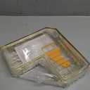 YASONIC Corner Shower Caddy, 3-Pack Adhesive Bathroom Caddy with Soap Holder and 12 Hooks, Rustproof Stainless Steel Shower Organizer, No Drilling Wall Mounted Shower Rack, for Bathroom, Gold