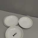 Cat Food Bowl, Whisker Friendly Ceramic Cat Bowls with Nonslip Silicone Bottom, Pack of 3 Quiet Dishes and Plates for Feeding Indoor Cats, Kittens and Small Dogs(Fishbone,Shallower)