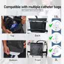 Catheter Bag Holder for Men Women with Drain Tube Cover, Adjustable Strap, Leg Foley Catheter Bag Cover, Nephrostomy Bag Holder, Urine Drainage Bag Holder for Wheelchair, Walker, Bed (Black)