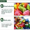 Dimensean 36 Pcs Embroidery Threads Rainbow Embroidery Floss Cross Stitch Cotton Floss Skeins Hand Craft Premium Rainbow DIY Sewing Tool Multiple Colour