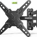 monTEK Full Motion TV Wall Mount Bracket for Most 13-43 Inch LED LCD Flat Screen TVs & Monitors, Swivel Tilt Extension Rotation with Articulating Arms, TV Mount Max VESA 200x200mm, up to 44lbs
