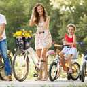 RAYMACE Bicycle Basket Dog Bike Handlebar Basket Front,Folding Detachable Quick Release Easy Install,Cycling Picnic Bag