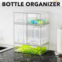 SpaceAid Bottle Storage Organizer Baby - Acrylic Bottles Station Organizer Container, Stackable Clear Drawers for Countertop, Vanity, Bathroom, Cabinet, Pantry Organization, 5 Pack, 2S2M1L, 15.4" H