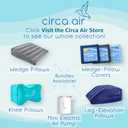 Circa Air Inflatable Wedge Pillow for Traveling Travel Wedge Pillow for Sleeping. Extra Wide 27" Portable Bed Wedge Pillows for Sleep Apnea, Acid Reflux, Leg, Back and Knee Support, Blow up Wedge