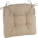 Klear Vu Wicker Solarium Indoor and Outdoor Chair Cushions for Patio Furniture, Kitchen and Dining Room, Water-Resistant Seat Pads, 19x18 Inches, 4 Pack, Husk Birch, 42 Count