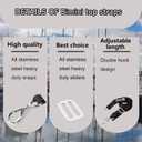 Adjustable Bimini Top Straps,Marine Awning Webbing Straps with Stainless Stee Heavy Duty Snap Hooks from 24" - 60",Bimini Top Hardware,Marine Nylon Top Strap 2PCS