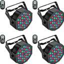 Stage Lights 36 LED Par Lights, U`King RGB Par Light Uplights Stage Lighting Indoor for Christmas Halloween Music Party Disco Wedding, Remote Control, DMX Control Sound Activated Party Light (4 pack)