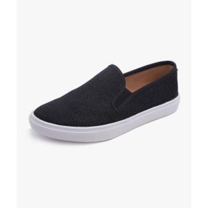 FEVERSOLE Women's Fashion Shiny Soft Slip On Sneaker Sparkle Casual Comfort Loafers Size ⁶6