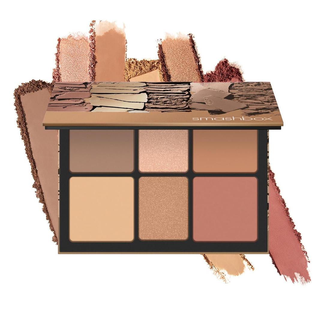 Smashbox The Cali Contour Palette | Six-Shade Contour Kit with Highlighter, Bronzer and Blush to add Dimension + Glow (01- Light/Medium)
